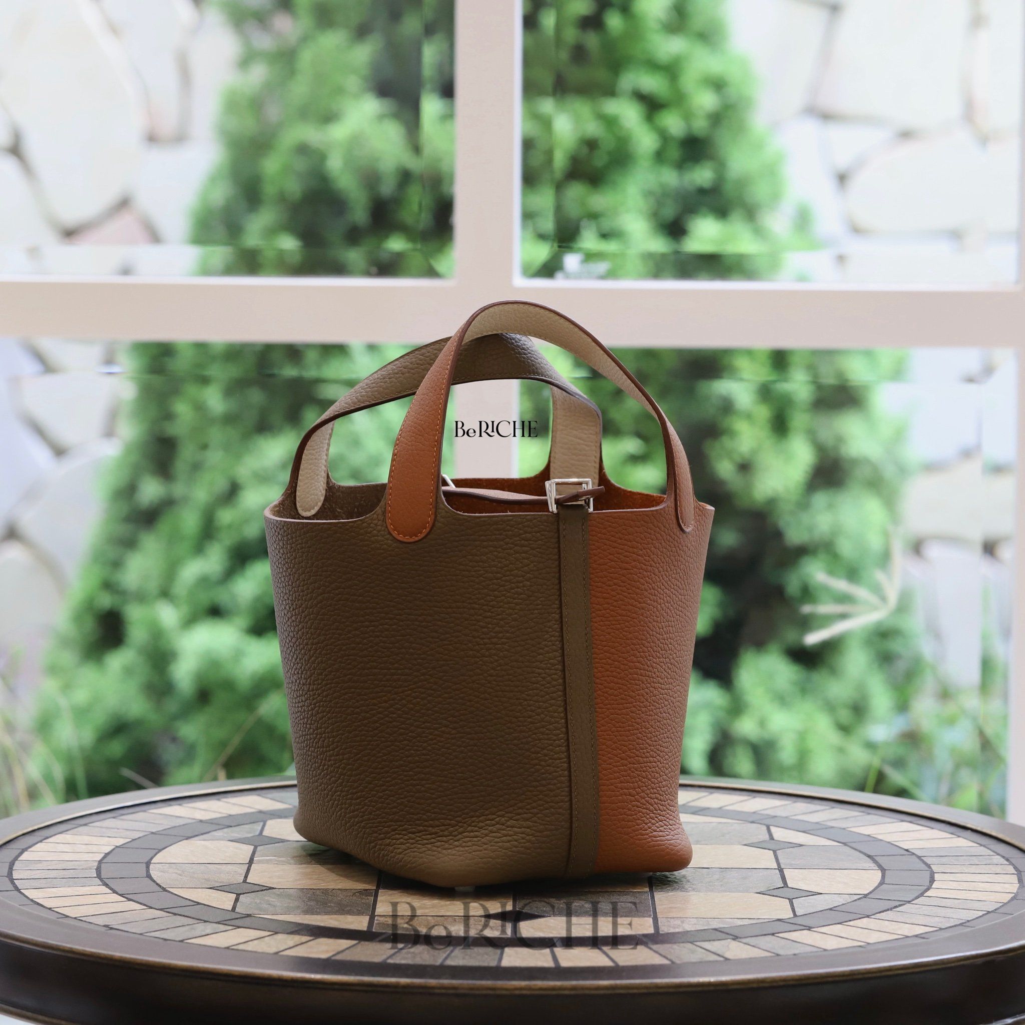 Picotin Hss P18 Cleamance Leather Gold/ Etoup/ Nata PHW