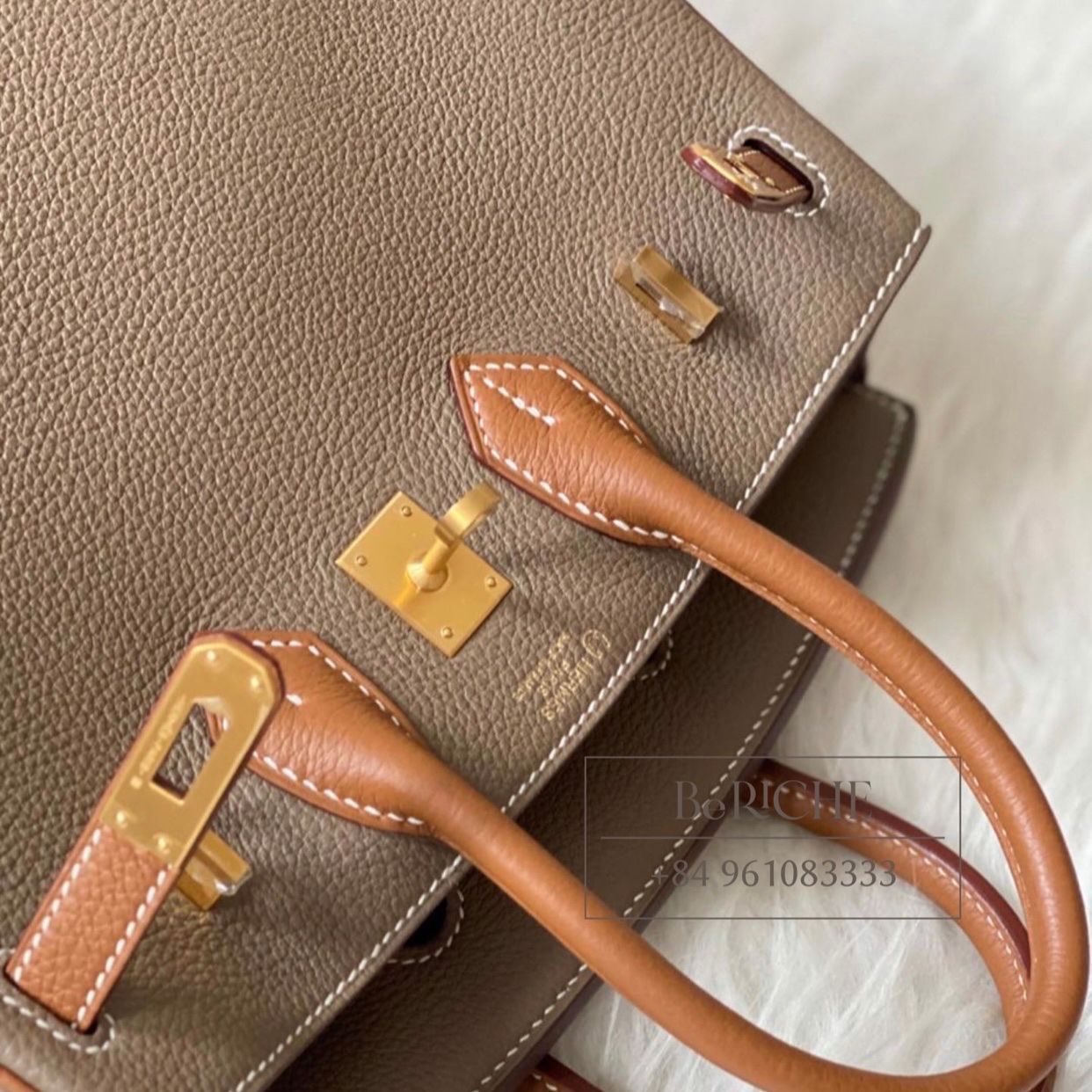 Birkin B25 Togo Bicolor GHW