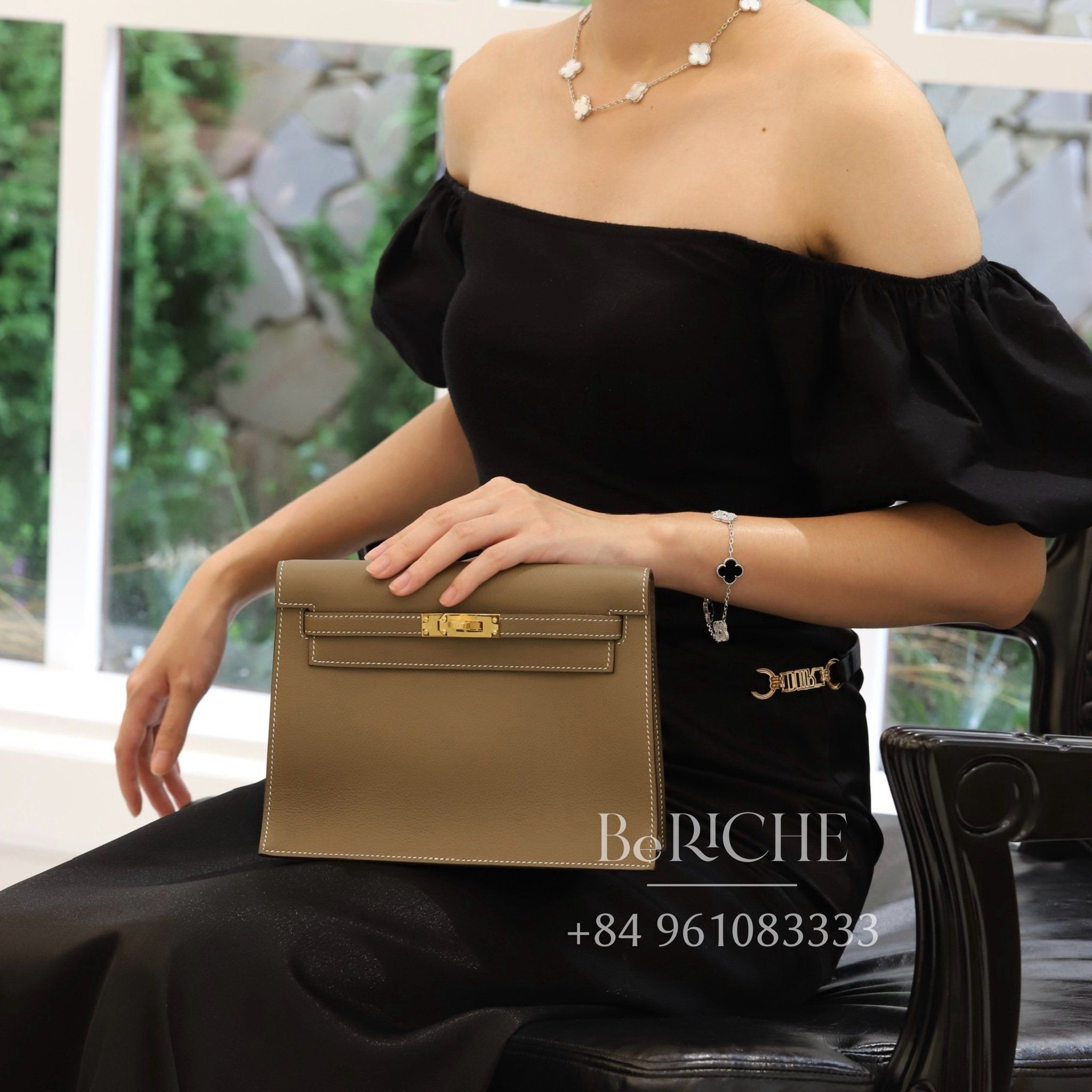 Kelly Danse Bag Evercolor Leather Etoup GHW
