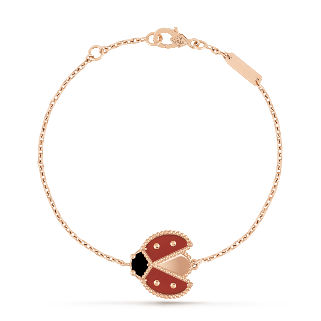 VCA Lucky Spring bracelet, open wings ladybug