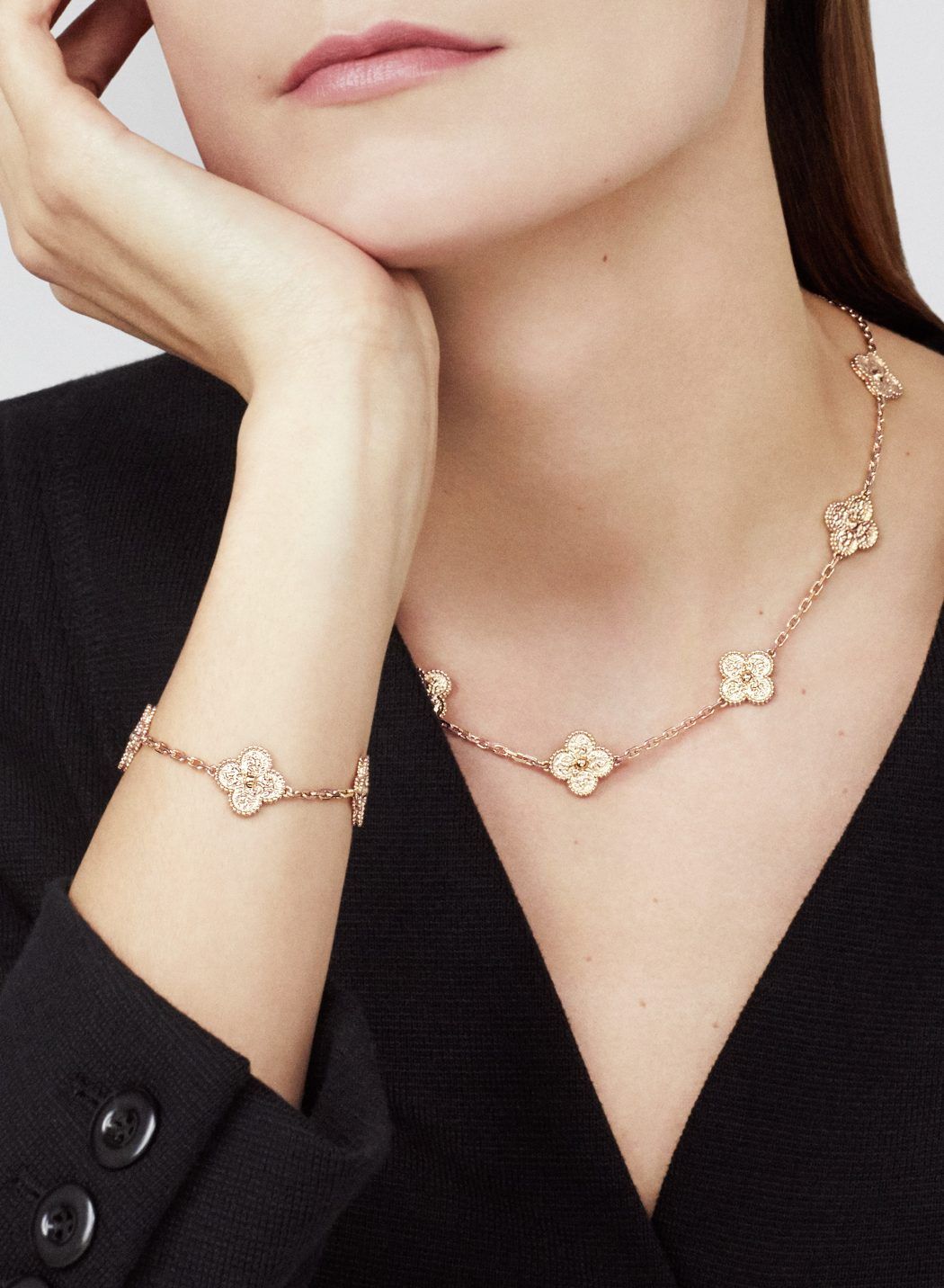 VCA Vintage Alhambra necklace, 10 motifs