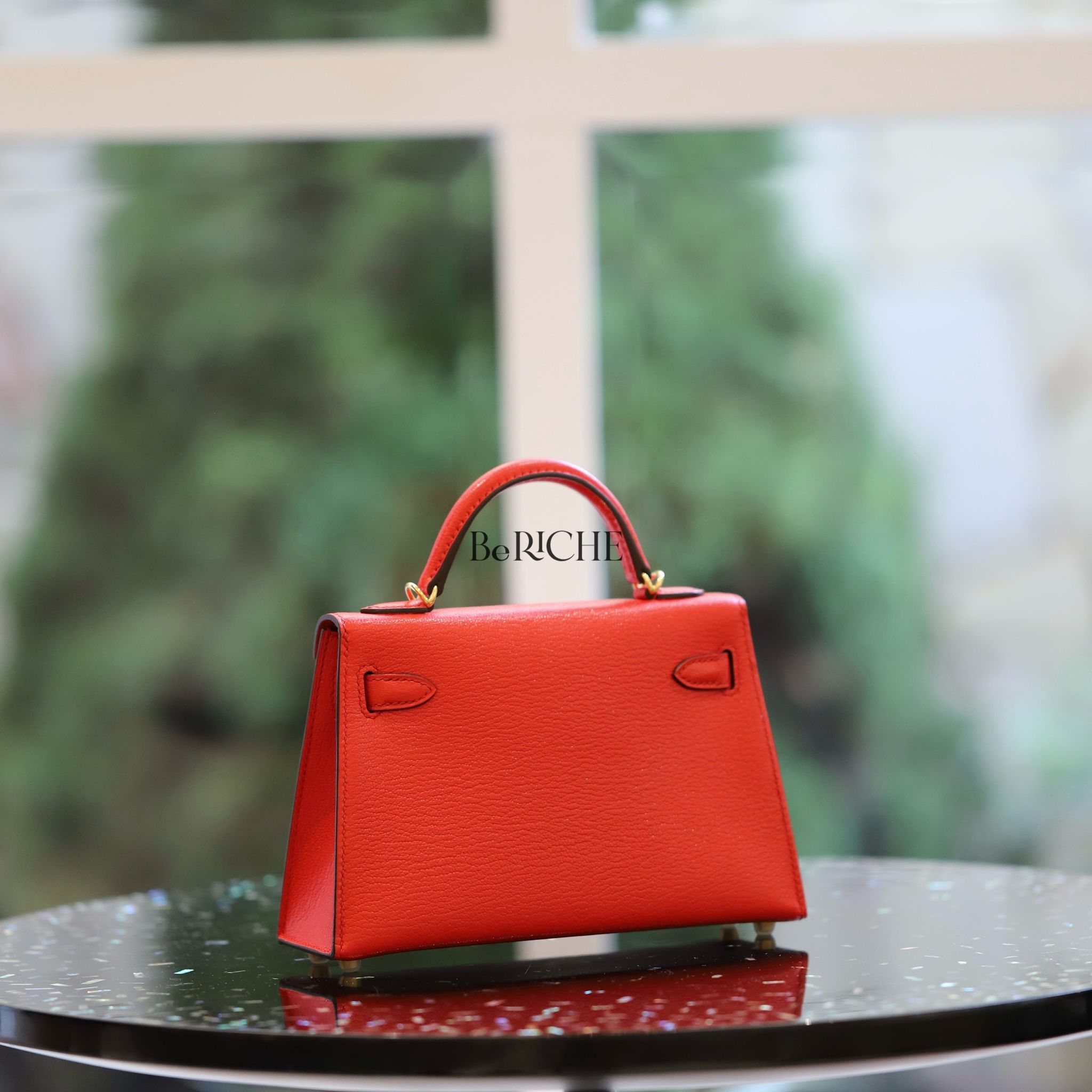 Kelly Mini K20 Chèvre Rouge Casaaque GHW