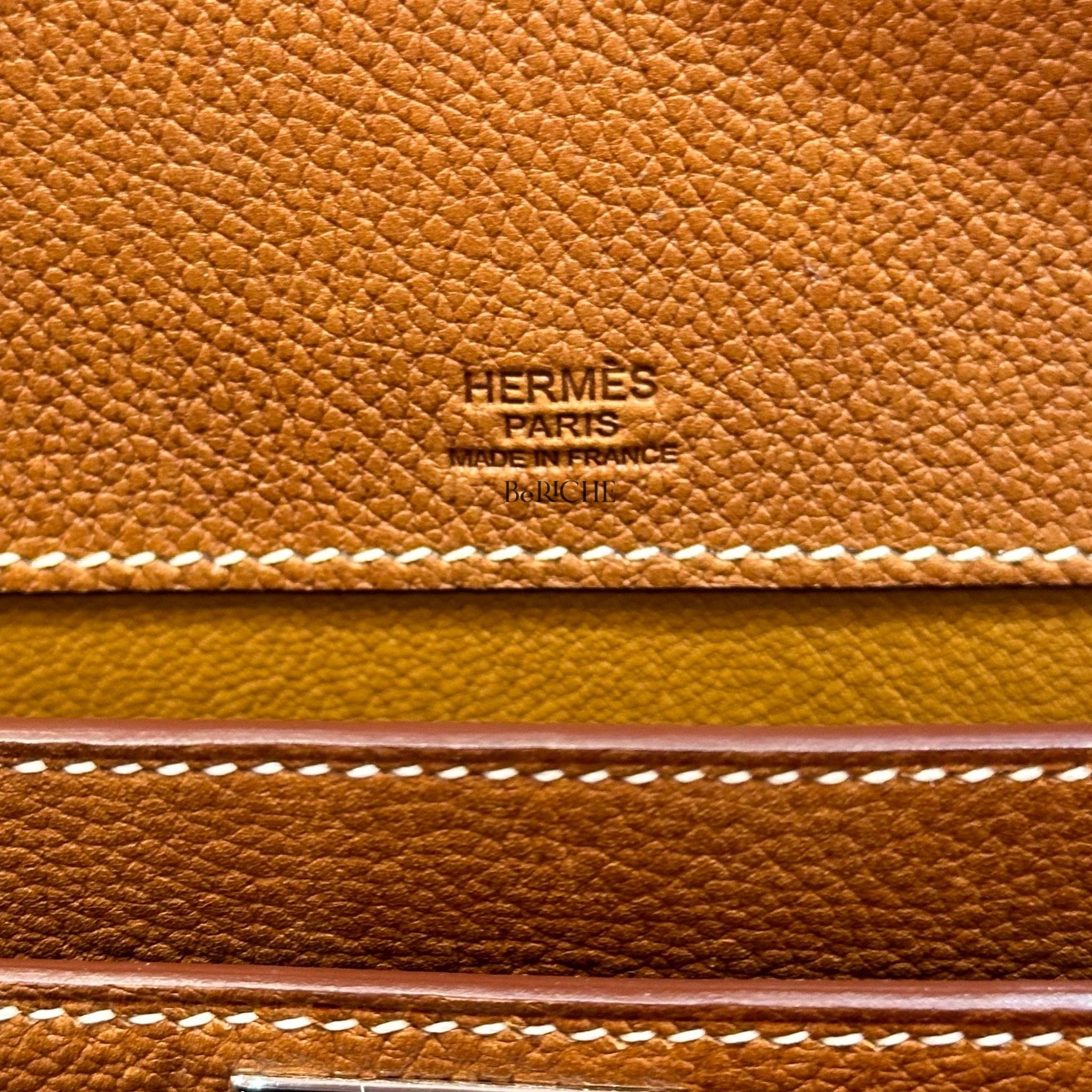 Kelly Depeches 25 Pouch Barenia Faubourg calfskin FAUVE PHW