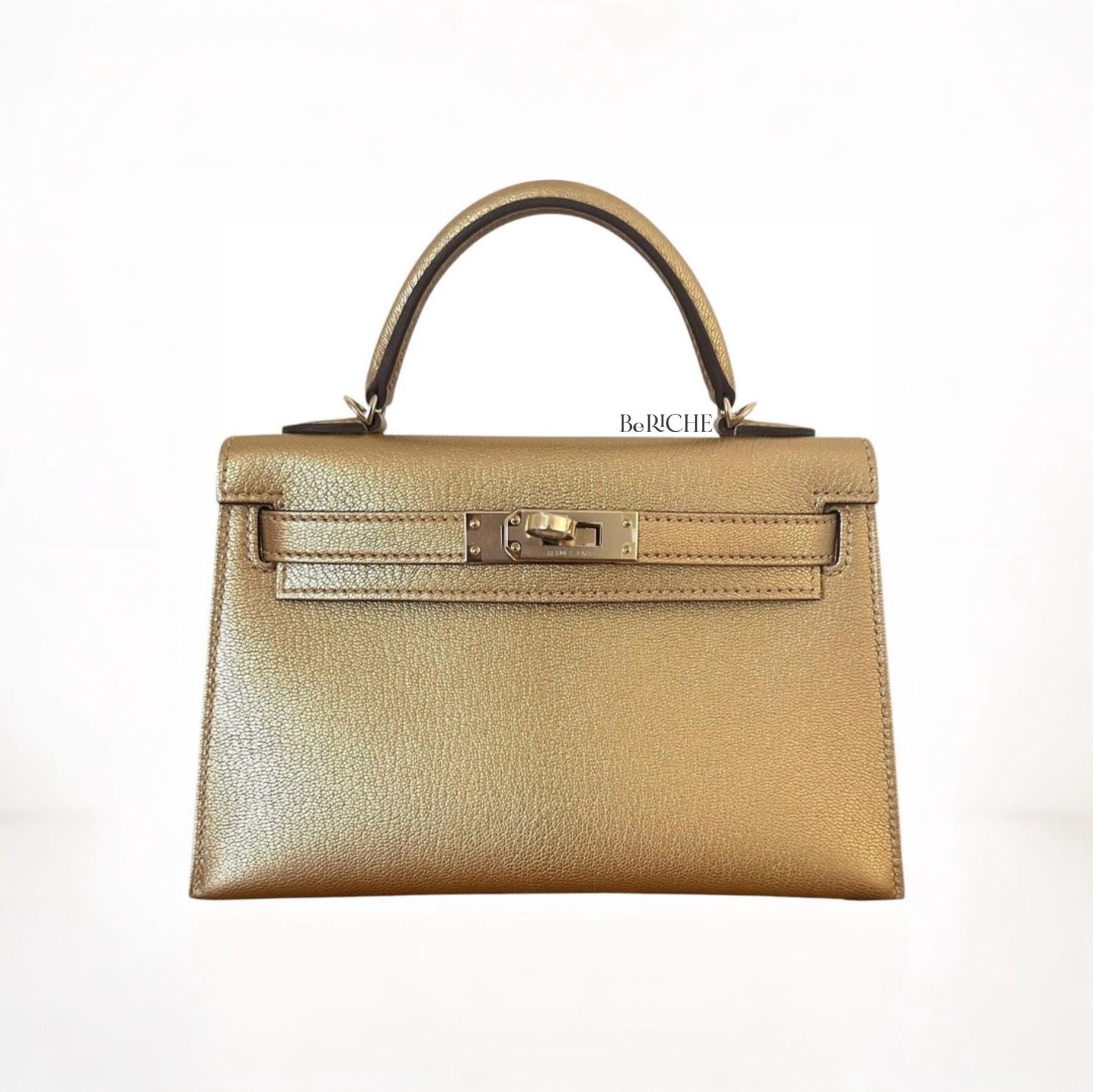 Kelly Mini K20 Metallic Gold Chevre Myzore GHW