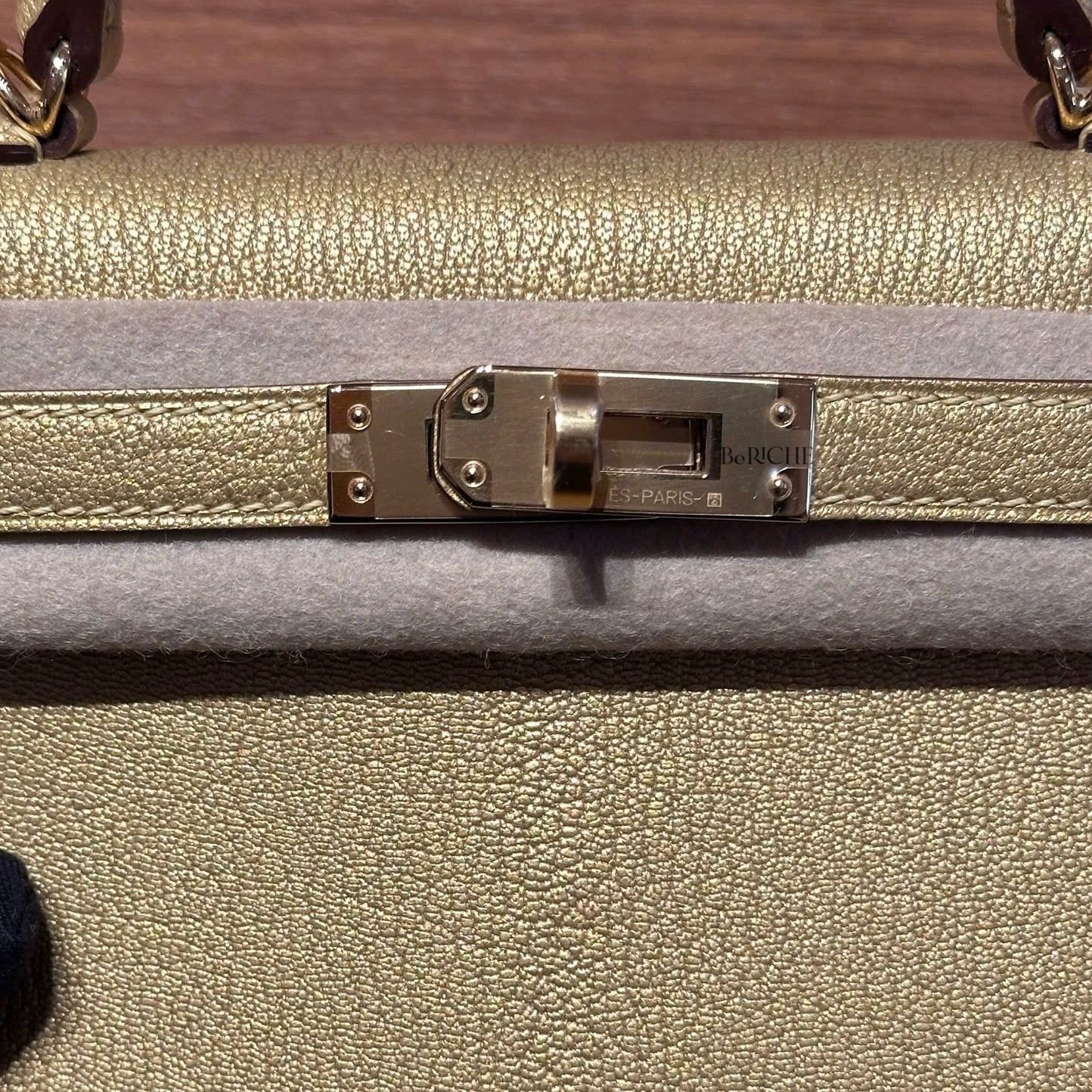 Kelly Mini K20 Metallic Gold Chevre Myzore GHW