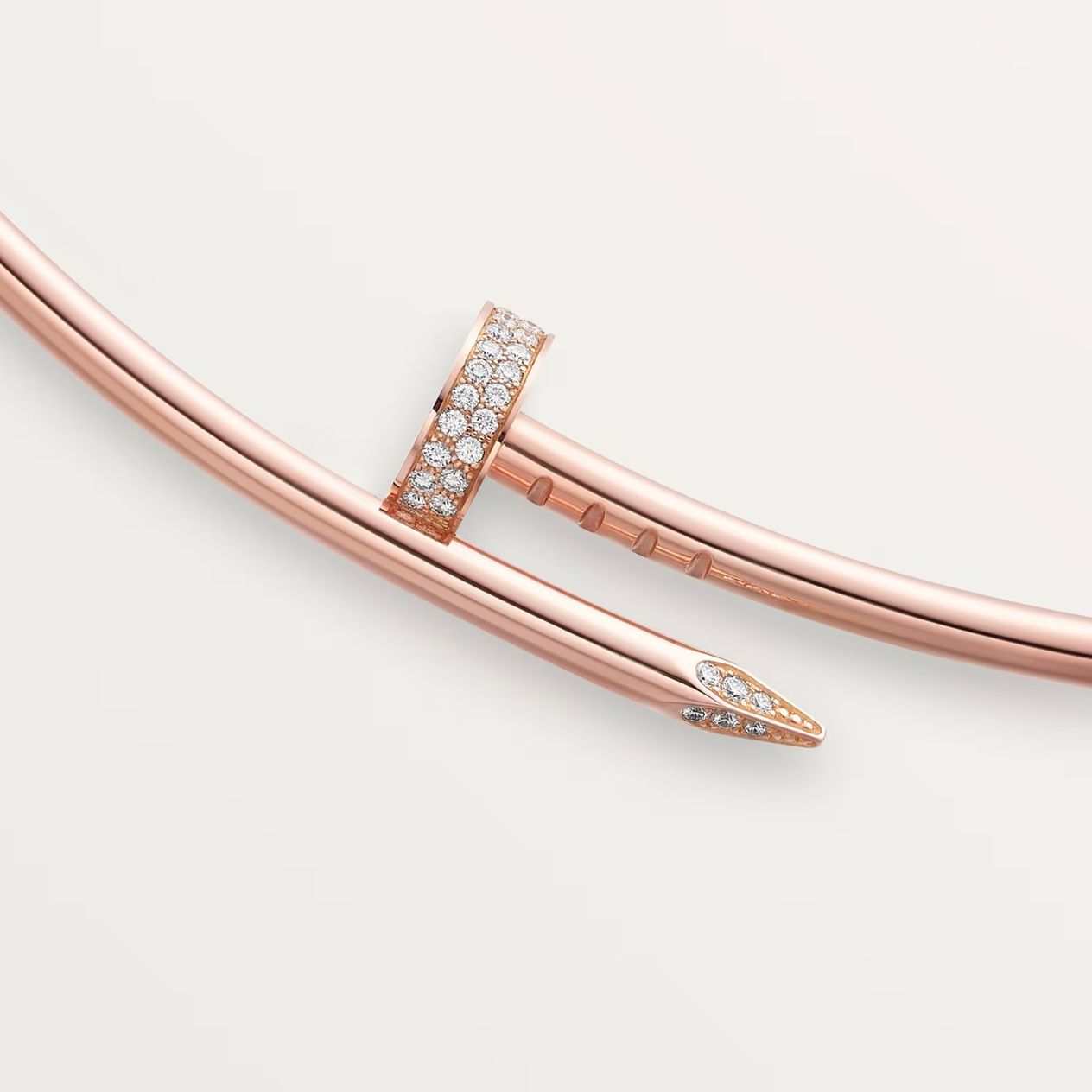 CARTIER JUSTE UN CLOU TORQUE NECKLACE, SMALL MODEL, DIAMONDS