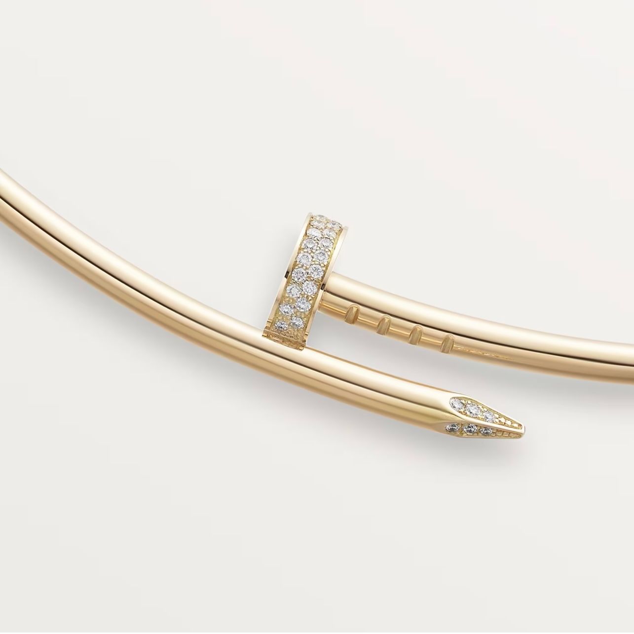 CARTIER JUSTE UN CLOU TORQUE NECKLACE, SMALL MODEL, DIAMONDS