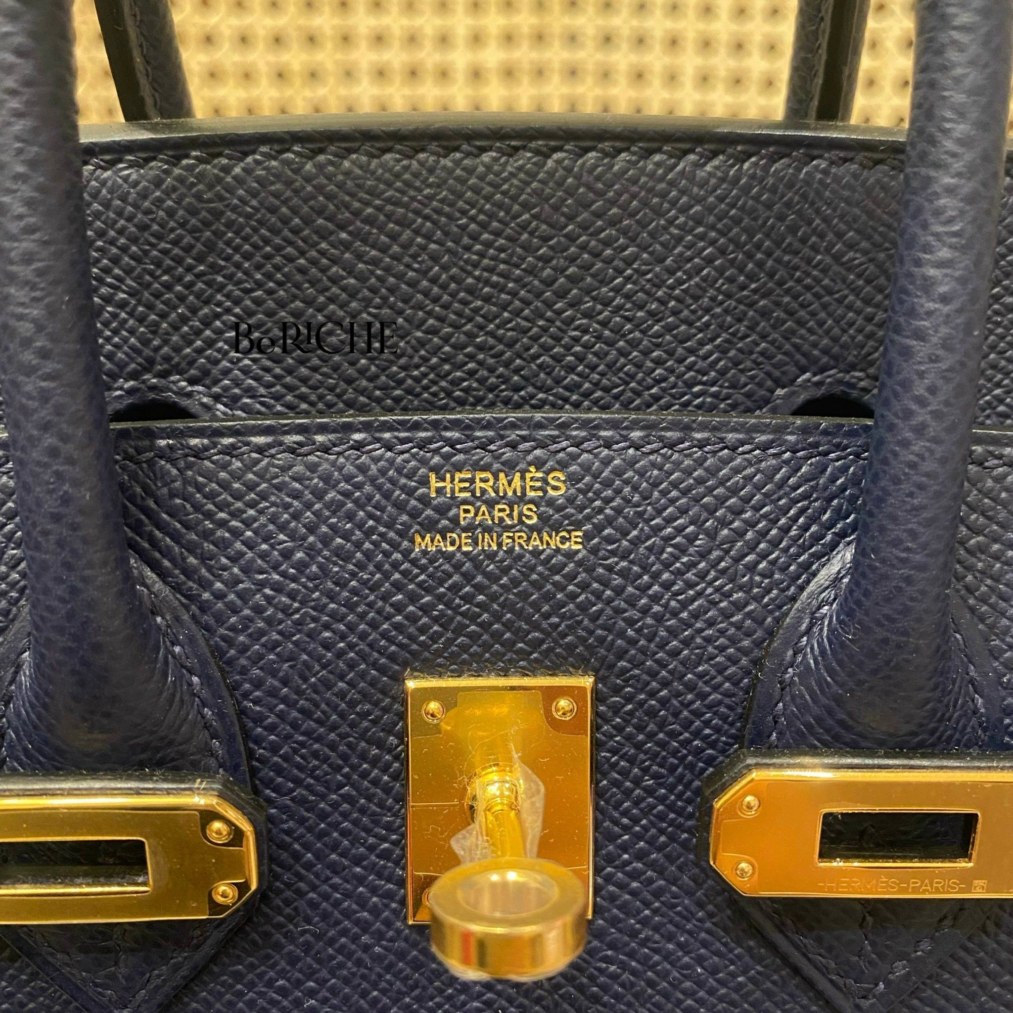 Birkin B25 Epsom Blue Sapphire GHW