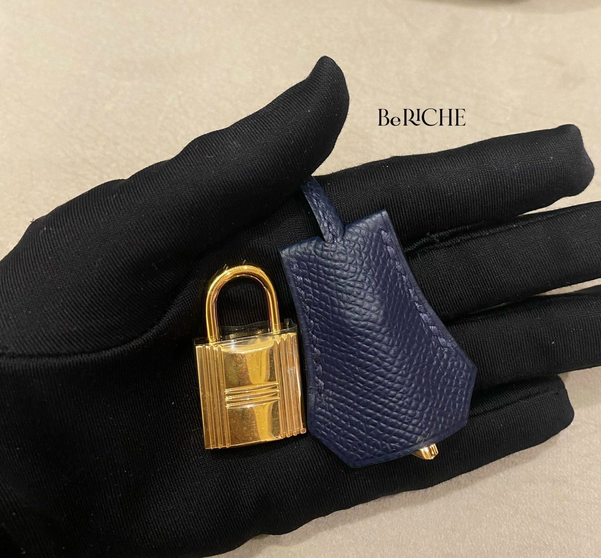 Birkin B25 Epsom Blue Sapphire GHW