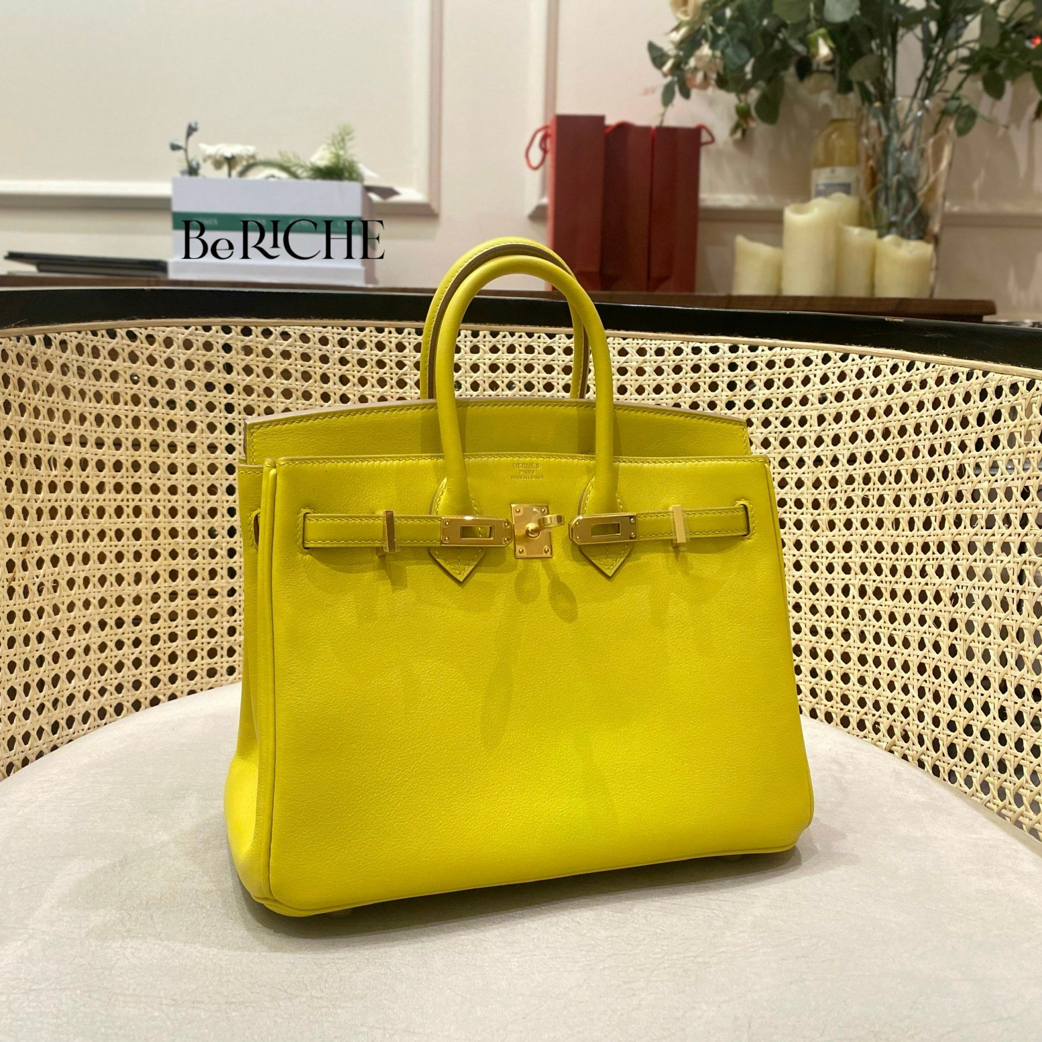 Birkin B25 Swift Lime GHW