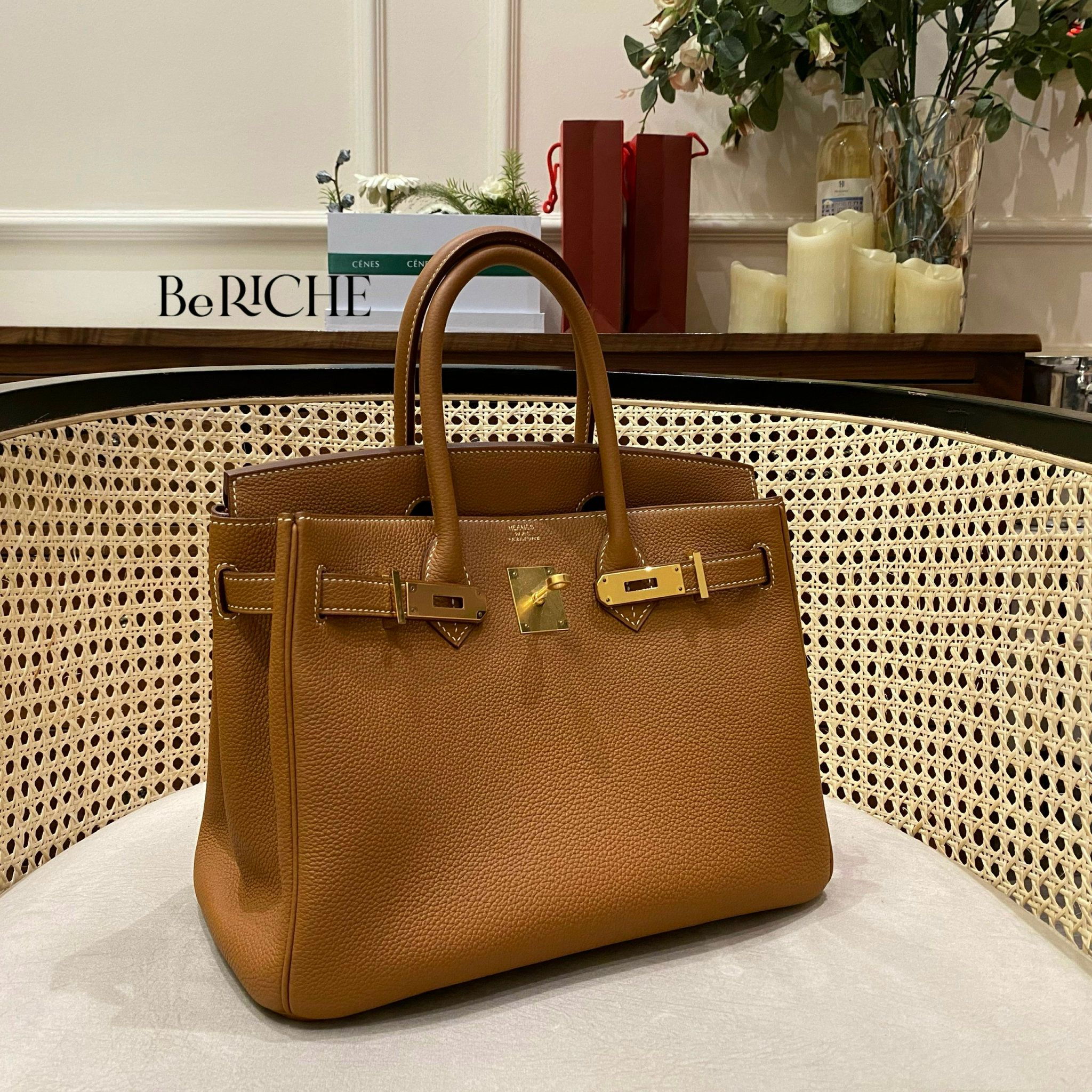 Birkin B30 Togo Gold GHW