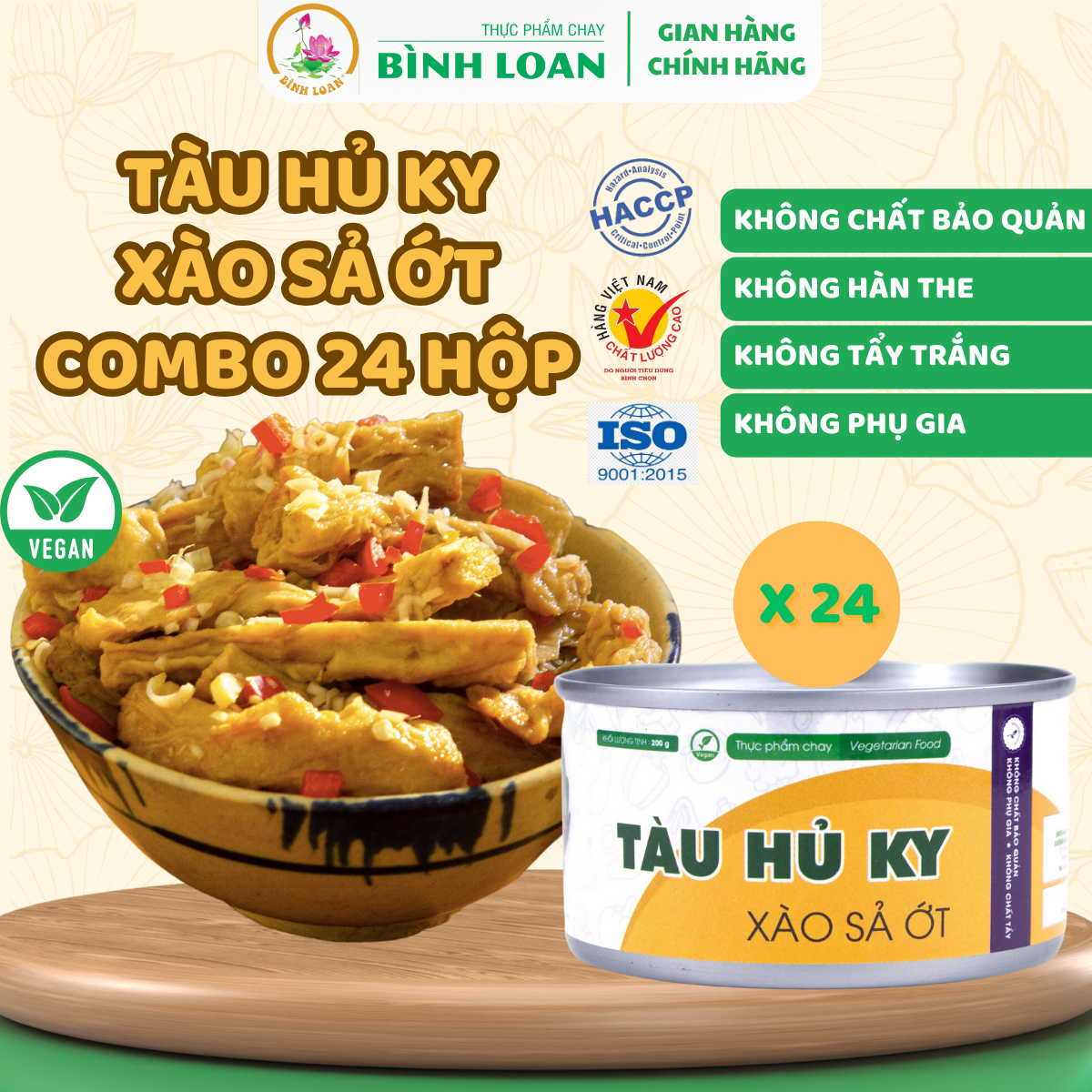 TÀU HỦ KY XÀO SẢ - 1 Thùng (24 hộp)