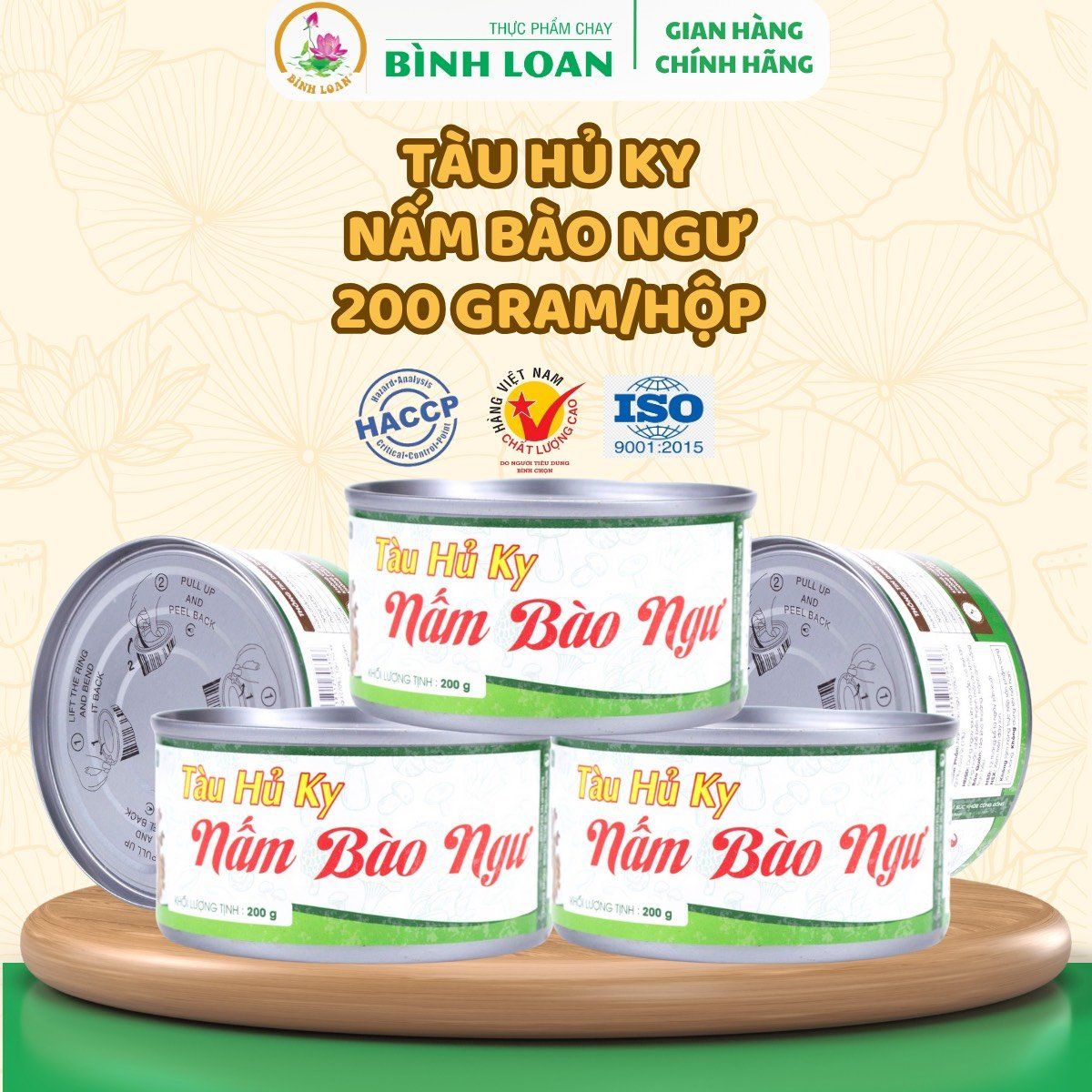 TÀU HỦ KY NẤM BÀO NGƯ - 1 Thùng (24 hộp)
