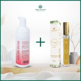  Combo Dung Dịch Vệ Sinh Bọt tuyết trầu không Rose Merry Alpha 150ml + Nước hoa Daisy CV G+ 15ml 