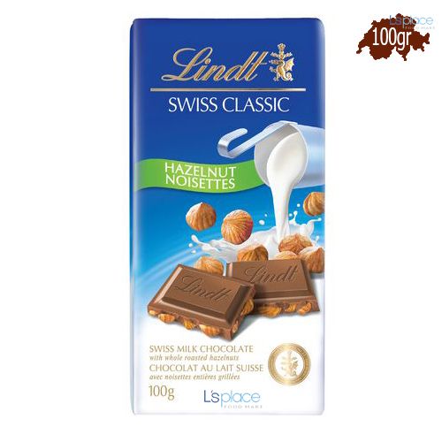 Lindt Swiss Classic Socola sữa với hạt phỉ