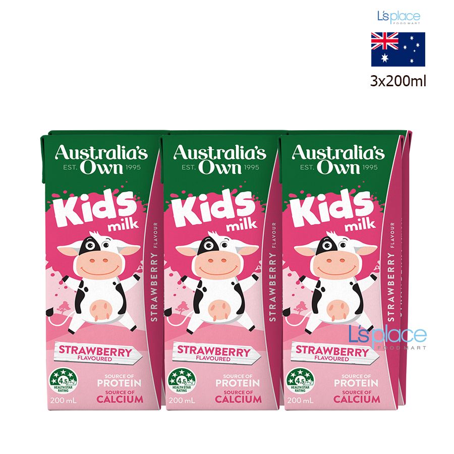 Australia's own sữa trẻ em vị dâu lốc 3 hộp