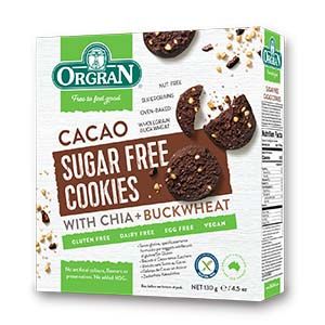 Orgran cacao với hạt chia và kiều mạch không đường