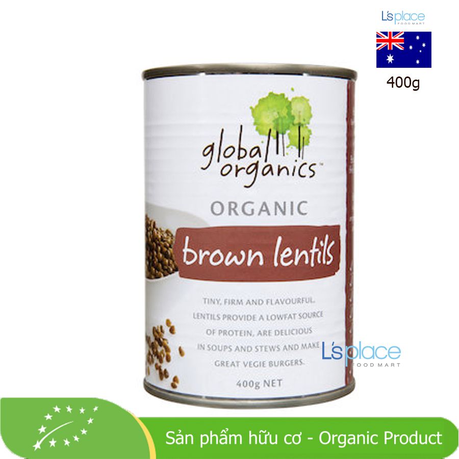 Global Organics Đậu lăng nâu hữu cơ