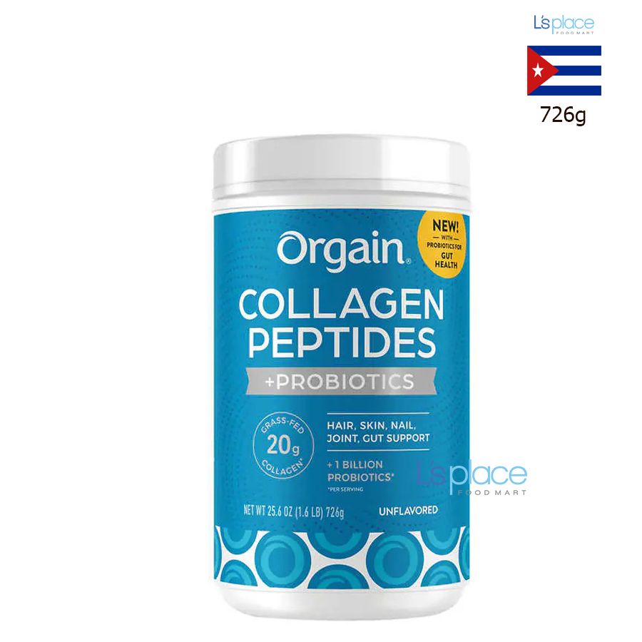 Orgain Bột Collagen Peptides + Probiotics không vị