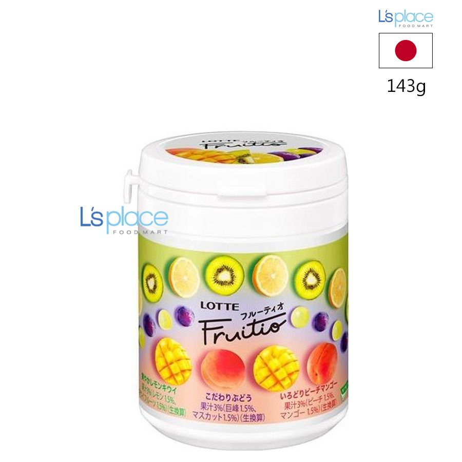 Lotte Fruitio Kẹo cao su trái cây tổng hợp