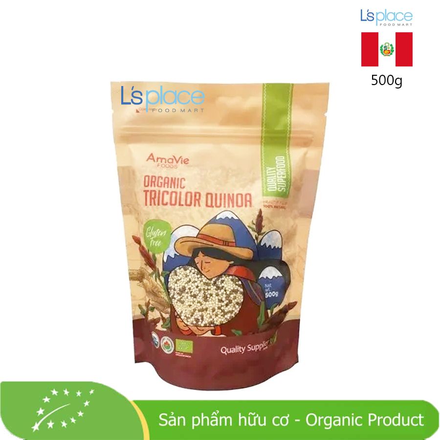 Amavie Foods Hạt quinoa 3 màu hữu cơ