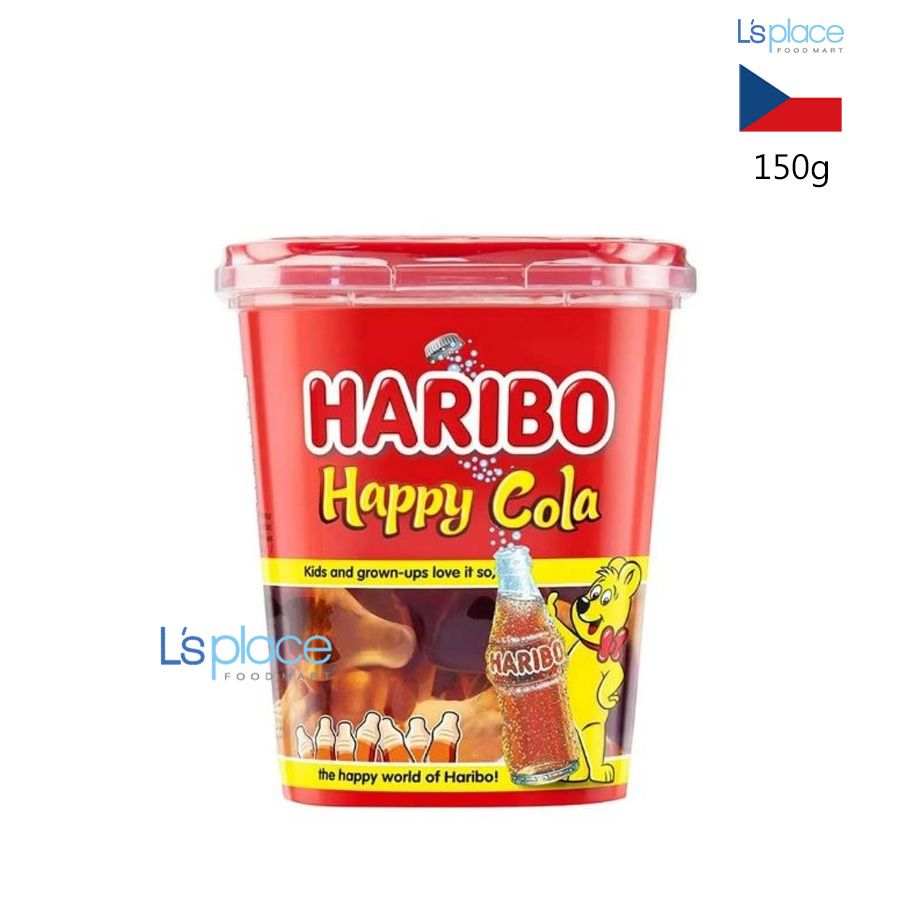 Haribo Kẹo dẻo Happy Cola hộp nhựa