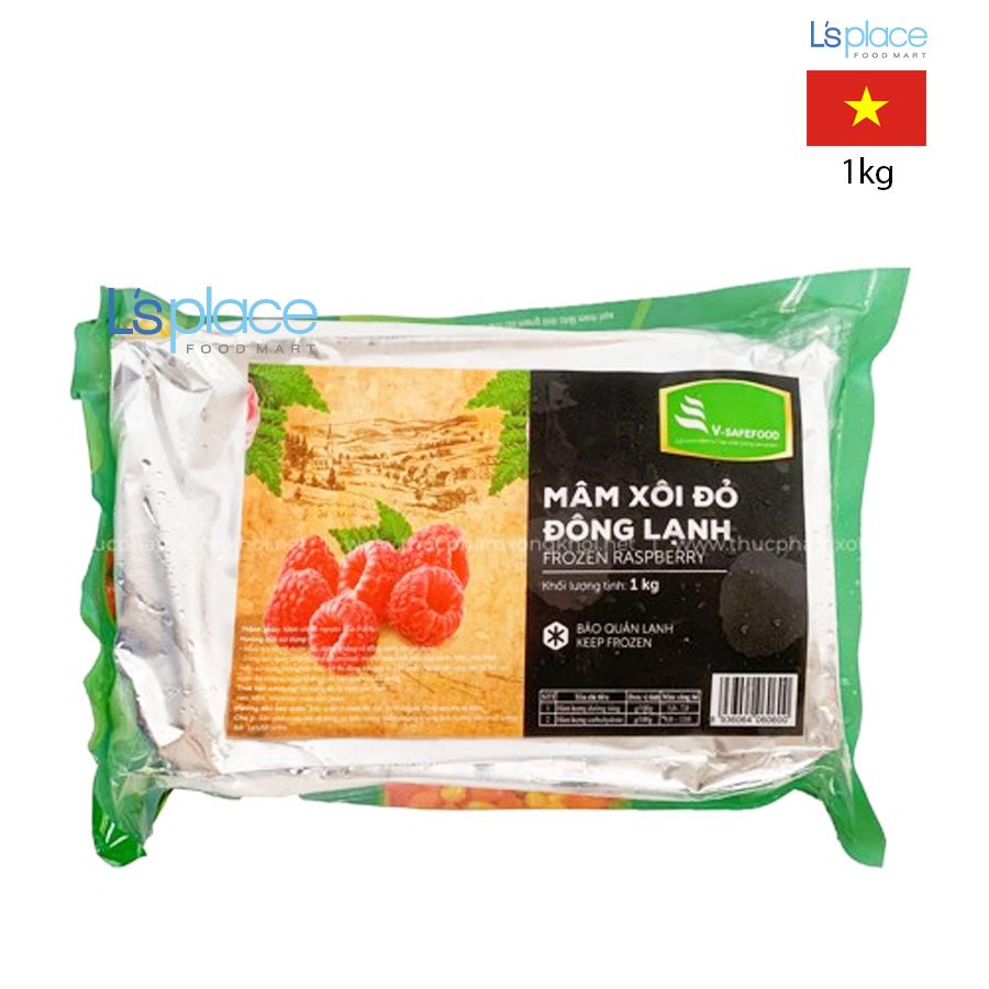 V-Safefood Mâm xôi đỏ đông lạnh gói lớn