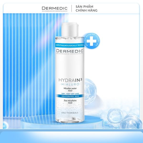 HYDRAIN3 Micellar Water H2O 200ml - Nước tẩy trang dành cho da khô và da mất nước