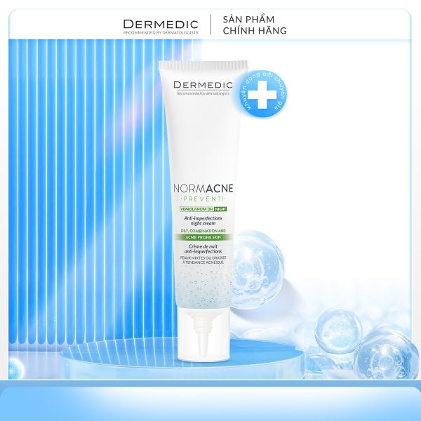NORMACNE Anti-Imperfections Night Cream - Kem dưỡng ban đêm đa tác động dành cho da dầu, mụn