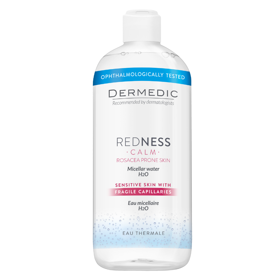  REDNESS Micellar water - Nước tẩy trang, rửa mặt dành cho da nhạy cảm, mẩn đỏ 500ml 