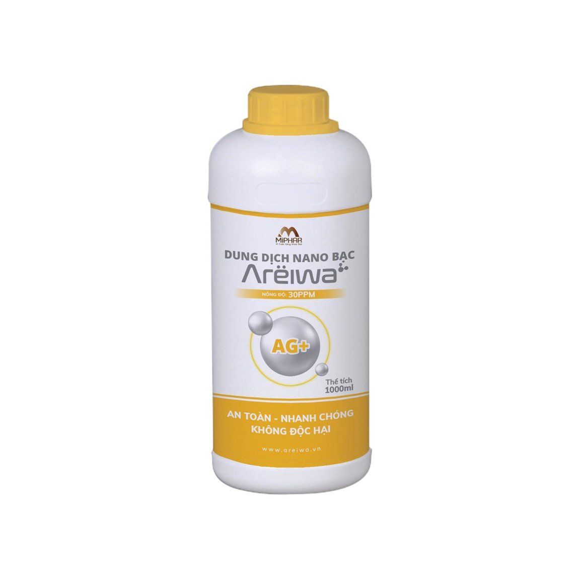 Chai Dung Dịch Nano Bạc Y Tế Areiwa 30ppm 1 Lít