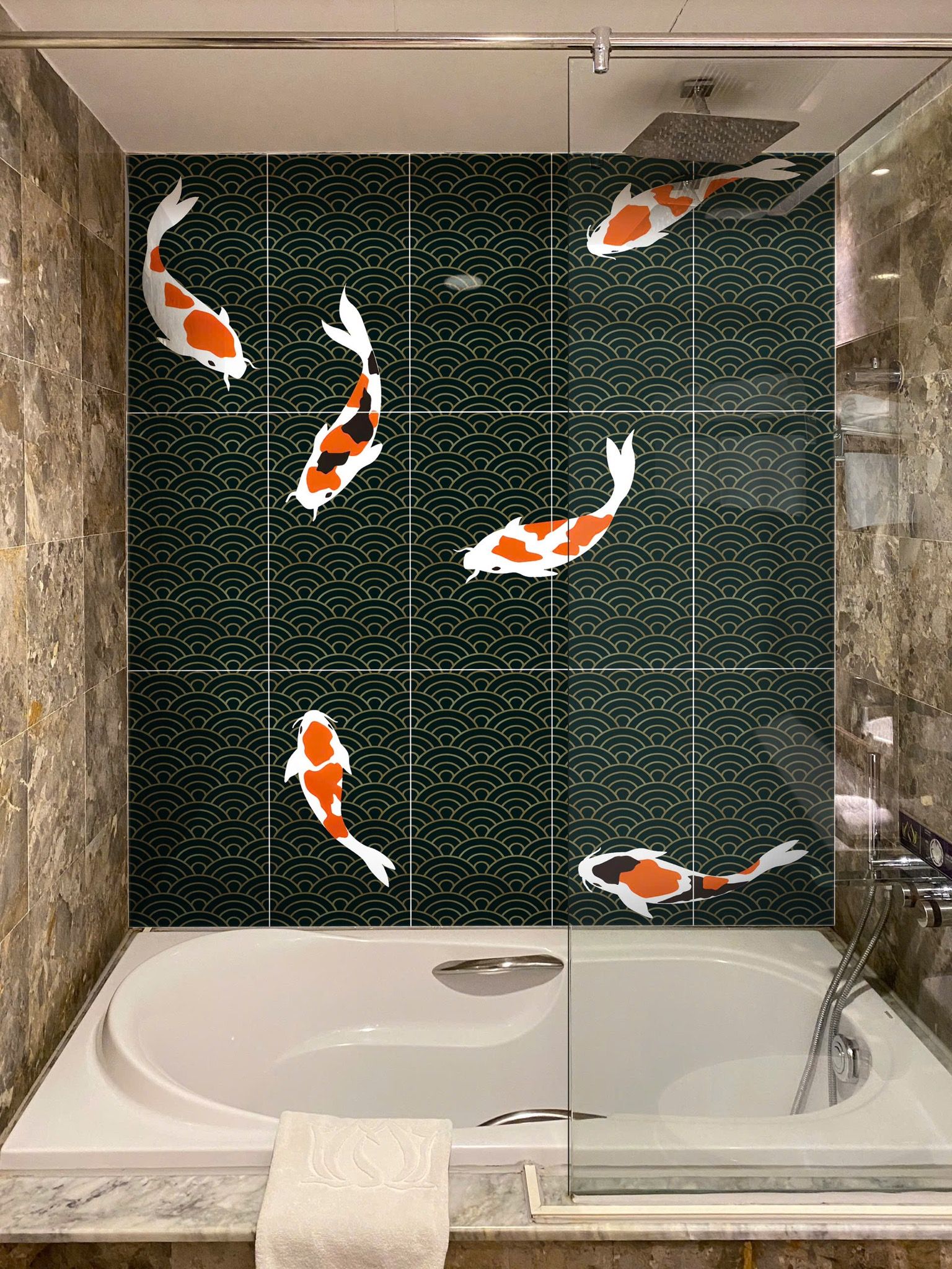 Gạch in hoạ tiết KOI FISH