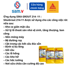 SIKA GROUT 214 -11 Vữa Rót Gốc Xi Măng Không Co Ngót