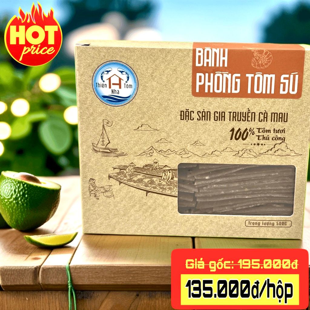 Bánh Phồng Tôm Sú Hộp 500GR