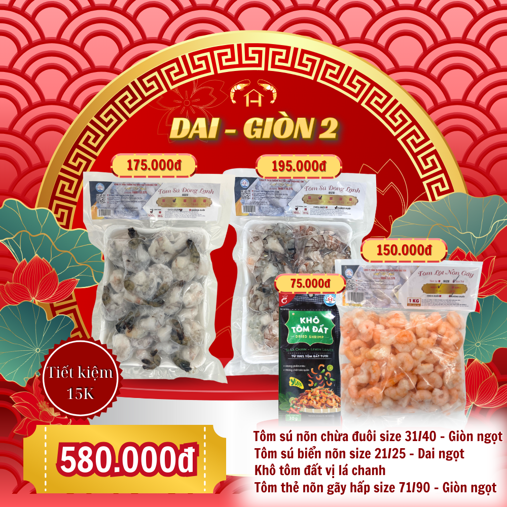 Combo Trải Nghiệm Tôm Nõn Dai - Giòn