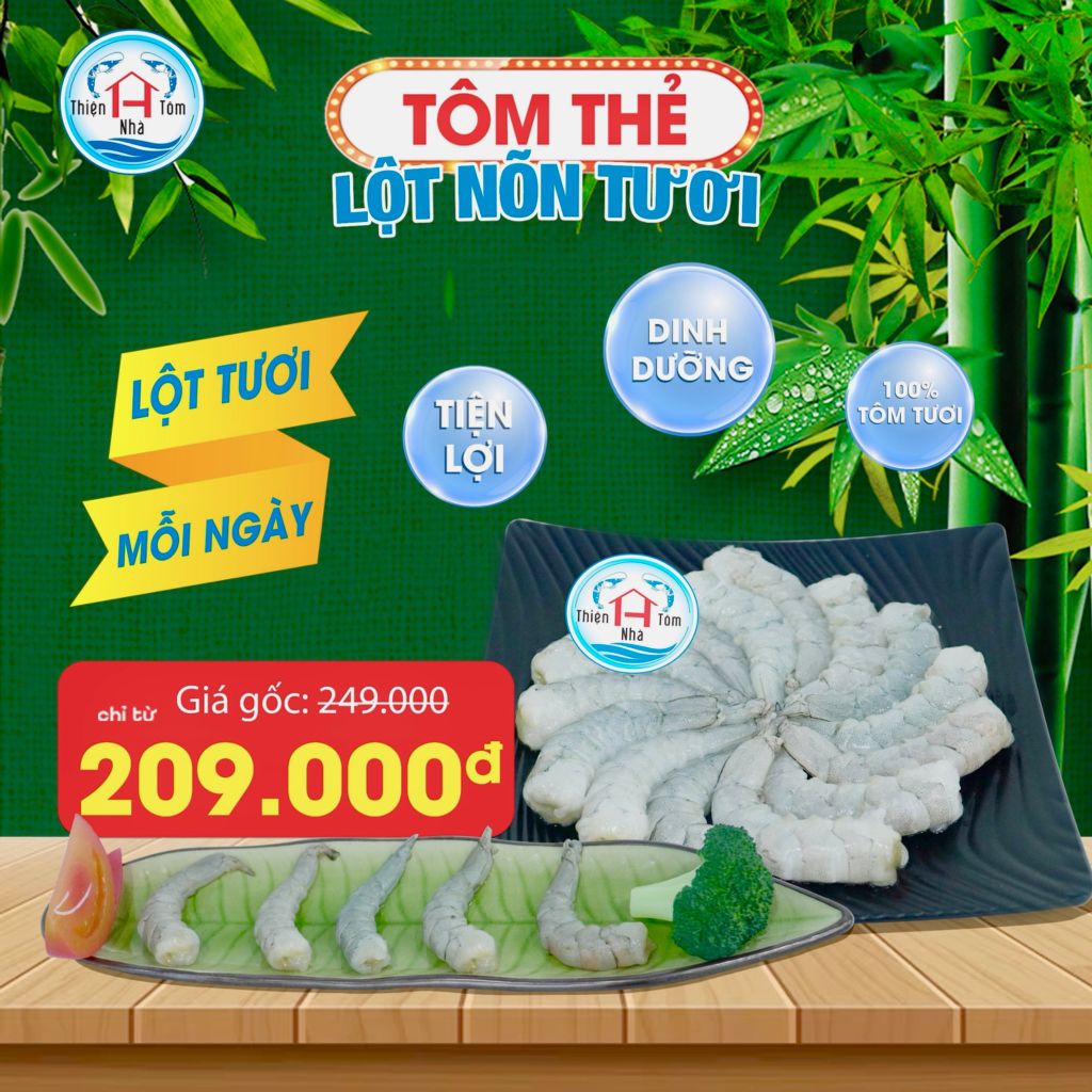 Tôm Thẻ Lột Nõn Tươi