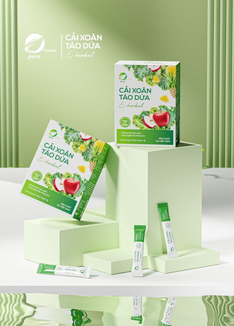 Bột Cải xoăn – Táo – Dứa Eherbal sấy thăng hoa