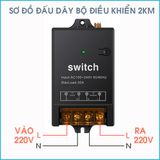  CÔNG TẮC ĐIỀU KHIỂN TỪ XA KHOẢNG CÁCH 2KM, 220V, 30A, 6220 Swhich 