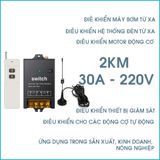  CÔNG TẮC ĐIỀU KHIỂN TỪ XA KHOẢNG CÁCH 2KM, 220V, 30A Switch 