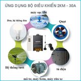  CÔNG TẮC ĐIỀU KHIỂN TỪ XA KHOẢNG CÁCH 2KM, 220V, 30A, 6220 Swhich 