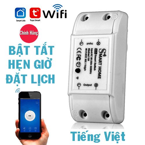  Công tắc điều khiển từ xa qua wifi bằng điện thoại thông minh app Smart lifi, tuy a 