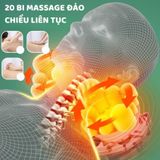  Gối massage cổ vai gáy, máy massage lưng hồng ngoại 20 điểm tiếp xúc 