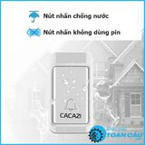  Chuông cửa không dây CACAZI bản 35 có nút ấn không cần dùng pin năm 2023 