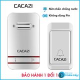  Chuông cửa không dây CACAZI bản 35 có nút ấn không cần dùng pin năm 2023 