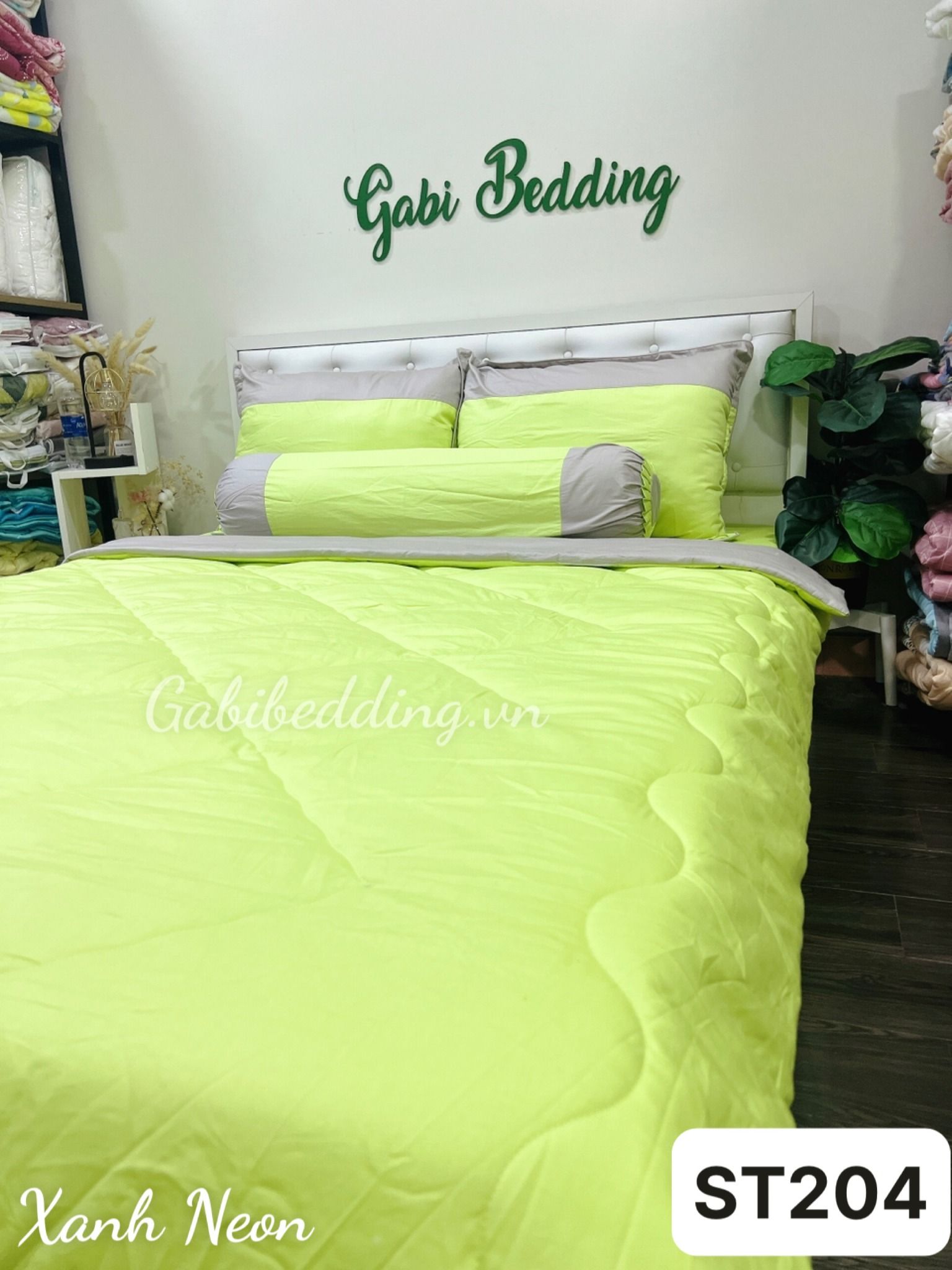 Satin Xanh Neon