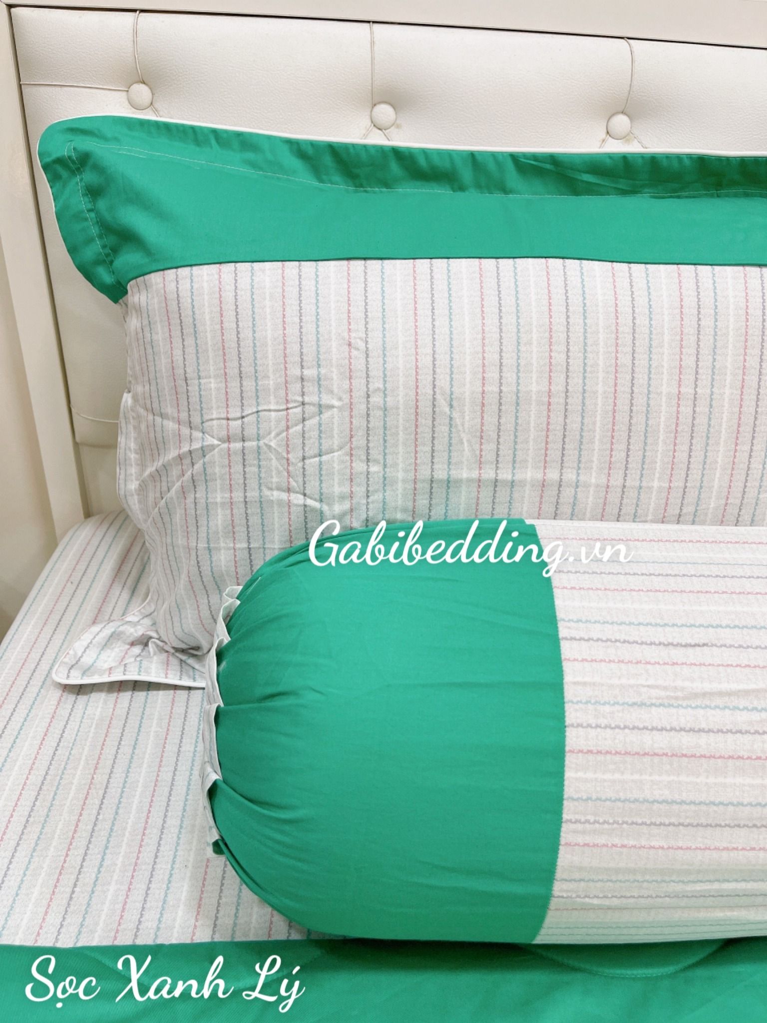Satin Sọc Xanh Lý
