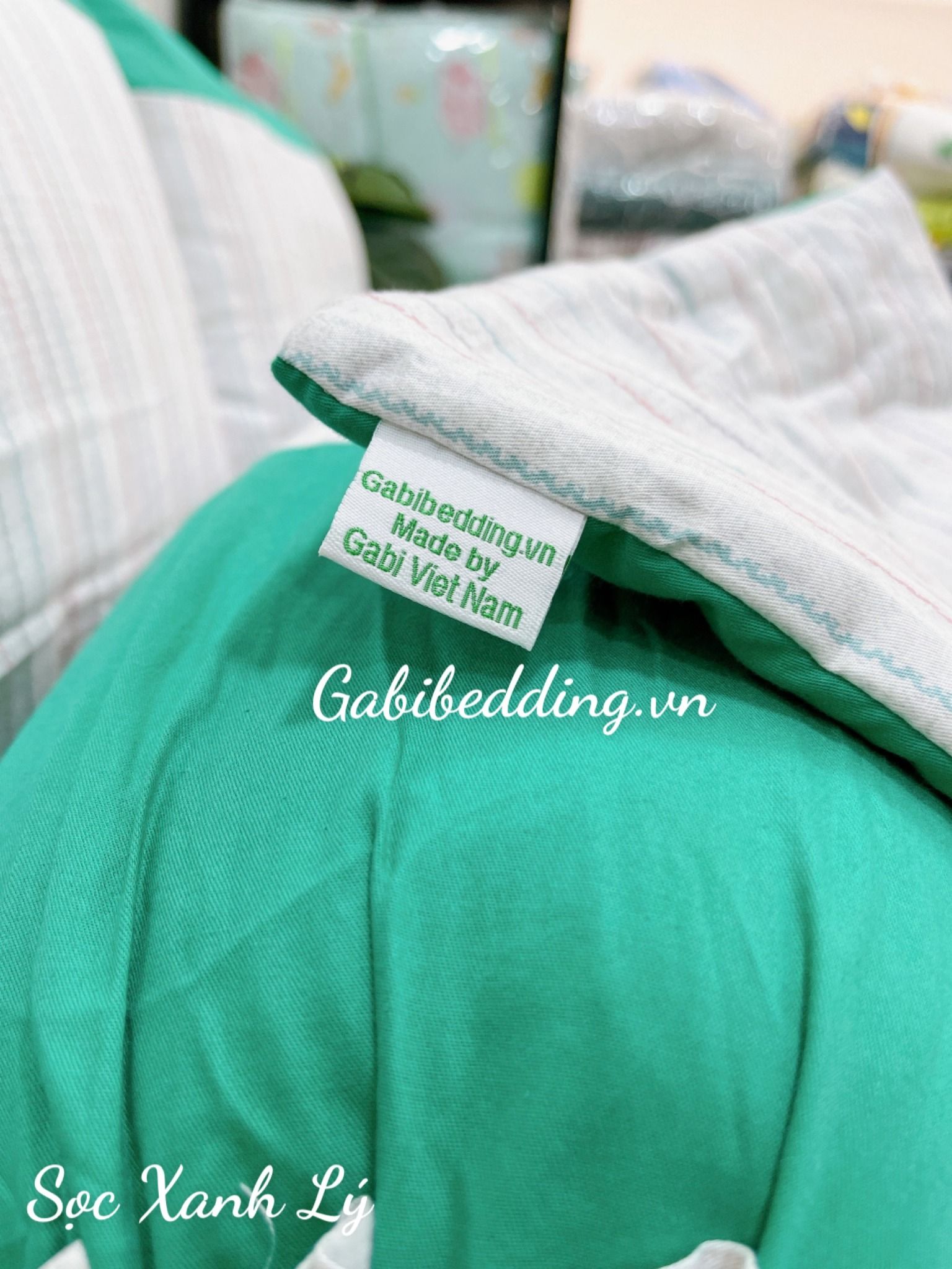 Satin Sọc Xanh Lý