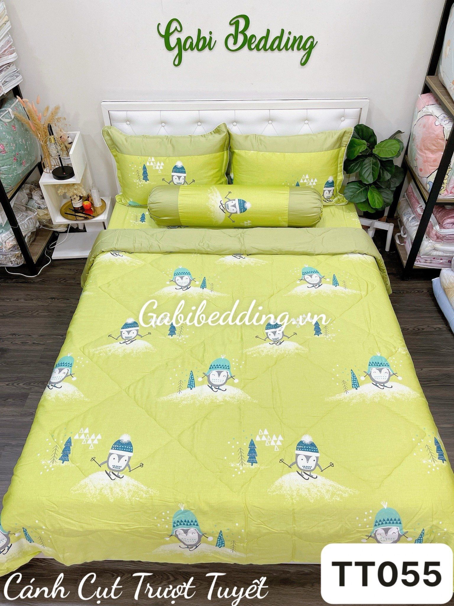 Lụa Tơ Tằm Cánh Cụt Trượt Tuyết