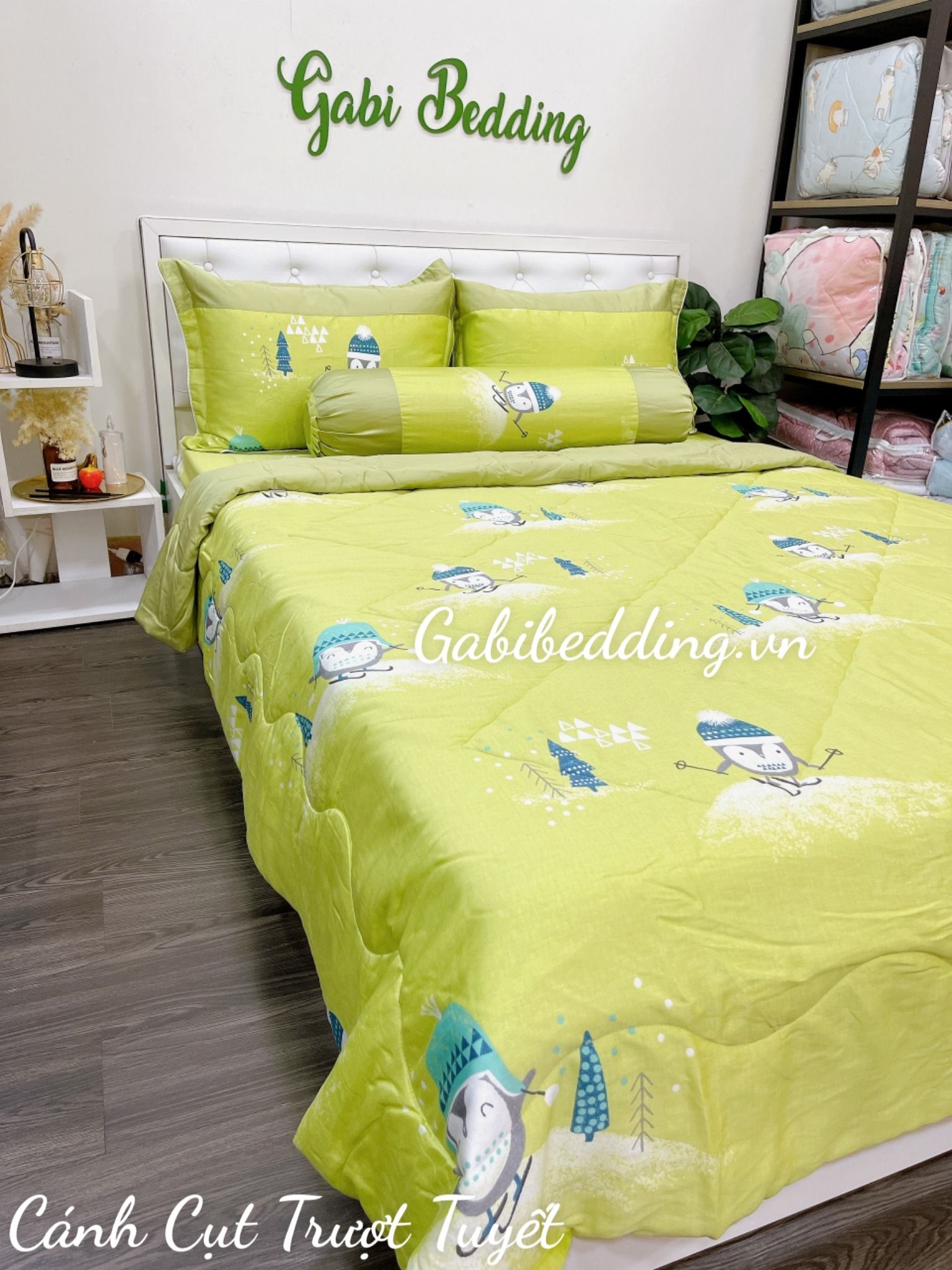 Lụa Tơ Tằm Cánh Cụt Trượt Tuyết