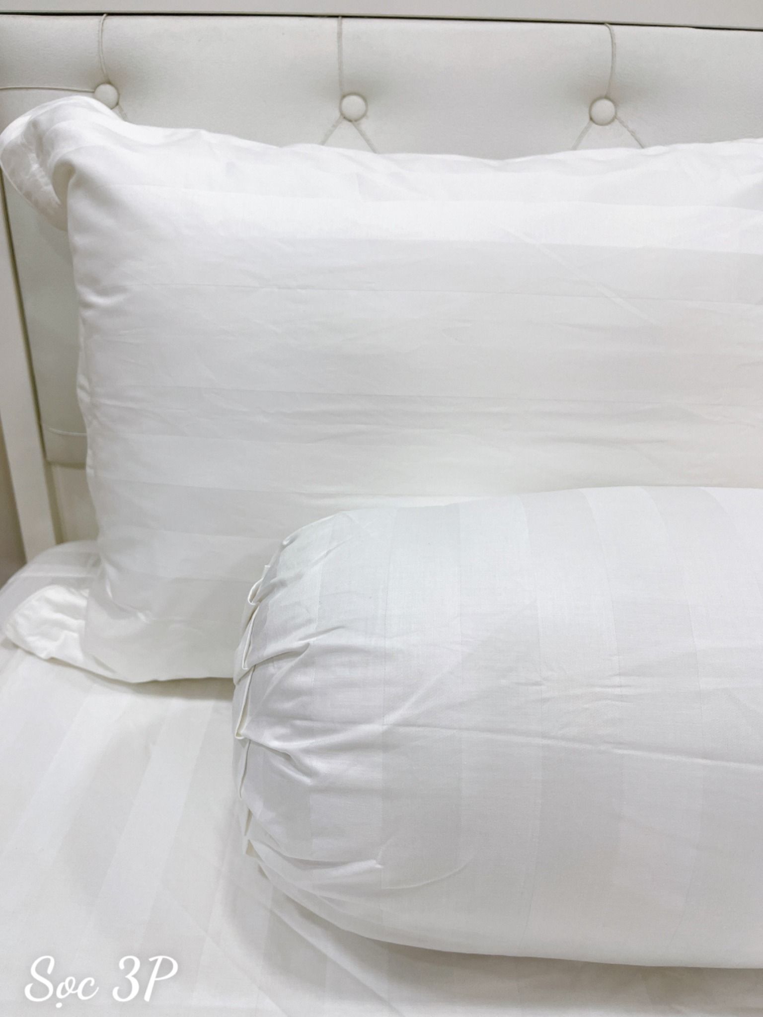 Satin Trắng Sọc 3P